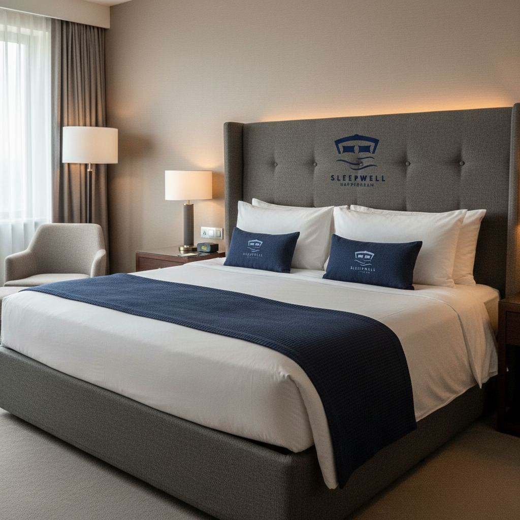 Fabric Upholstered Hotel Bed